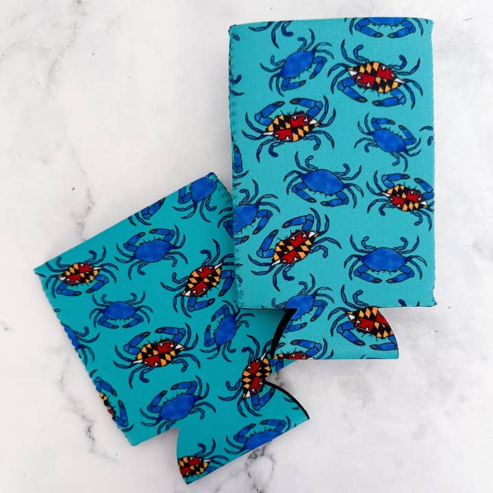 Jami Creates - Wholesale Drink Huggers & Koozies - Maryland Blue Crab Skinny Can Cooler Koozie3