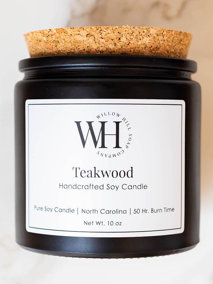 Vela de soja de teca para venta al por mayor de Willow Hill Soap Company
