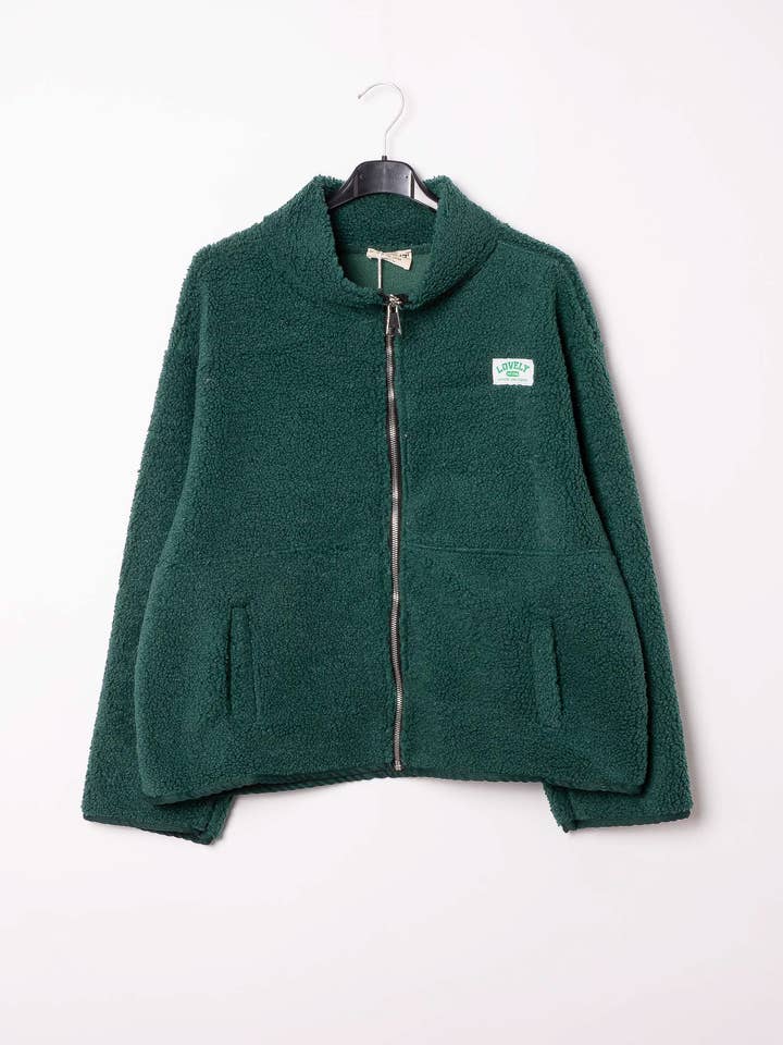 Pépouz' Paris - Wholesale Fleece - Women's - Fleece jacket with zipper closure and patch PV256017