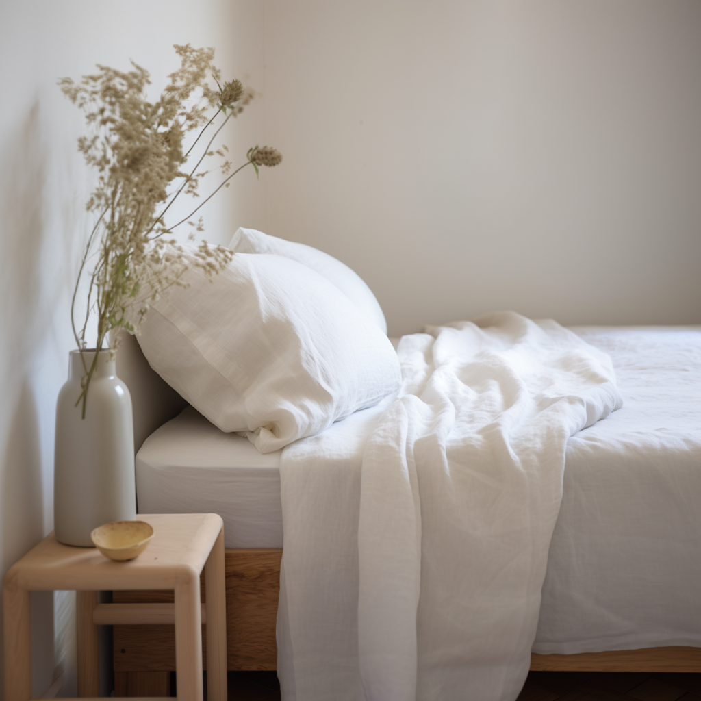 Q VITA - Wholesale Sheet Set - 100% French Linen Sheet Set (4 pcs) -- Multi Colors7