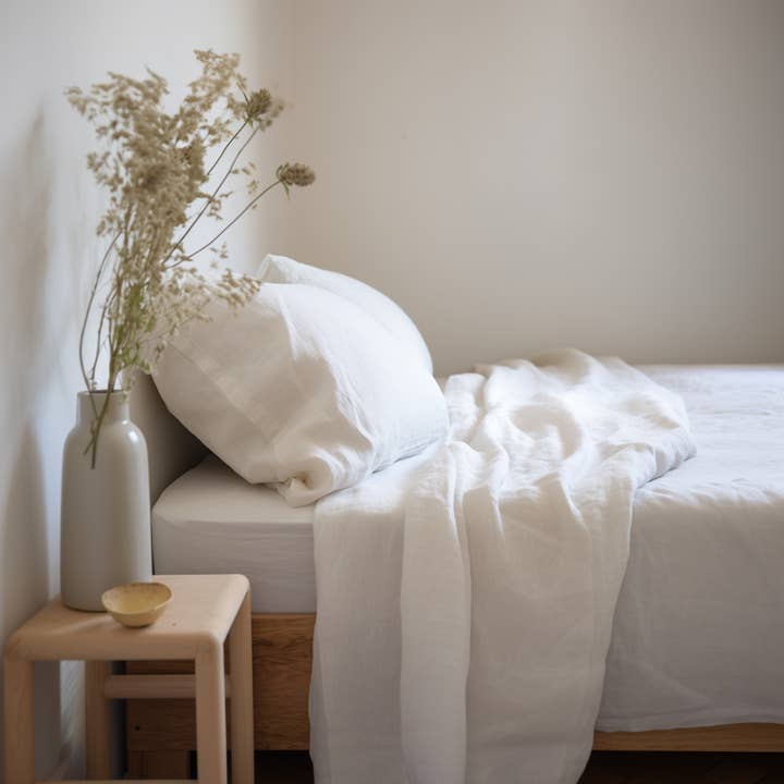 Q VITA - Wholesale Sheet set - 100% French Linen Sheet Set (4 pcs) -- Multi Colors7