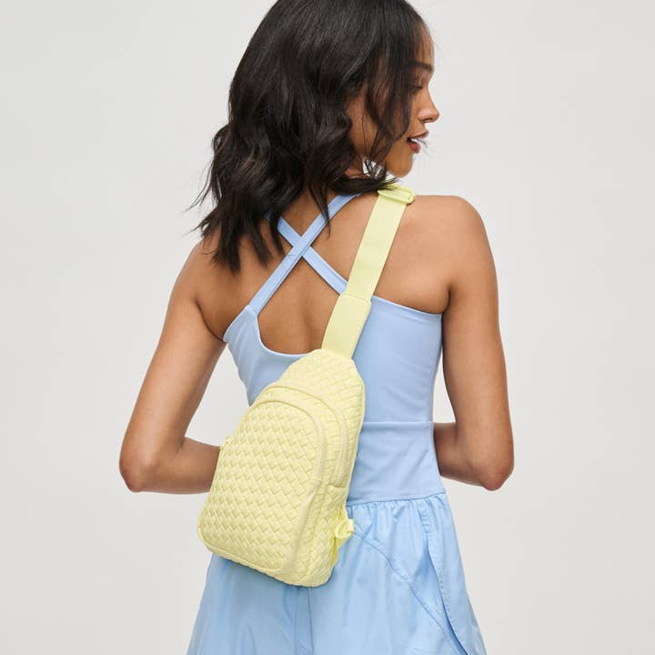 Sol and Selene - Wholesale Crossbody Bag - Women's - Beyond The Horizon - Woven Neoprene Sling Backpack