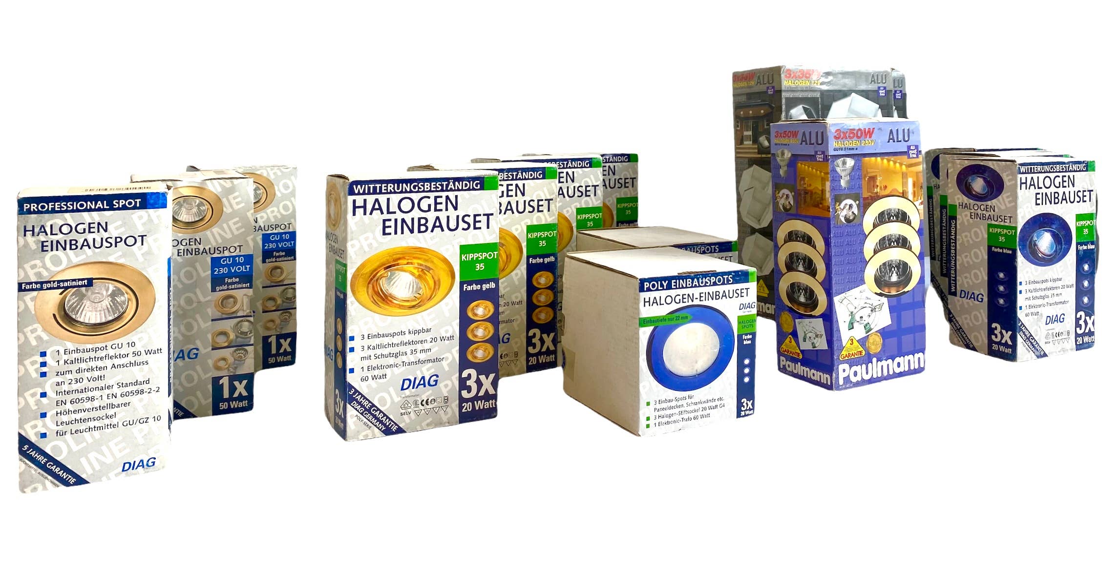 Salzmann Restwaren GmbH – wholesale Light bulb/puck – Paulmann, DIAG, etc. Halogen Recessed Light Sets1