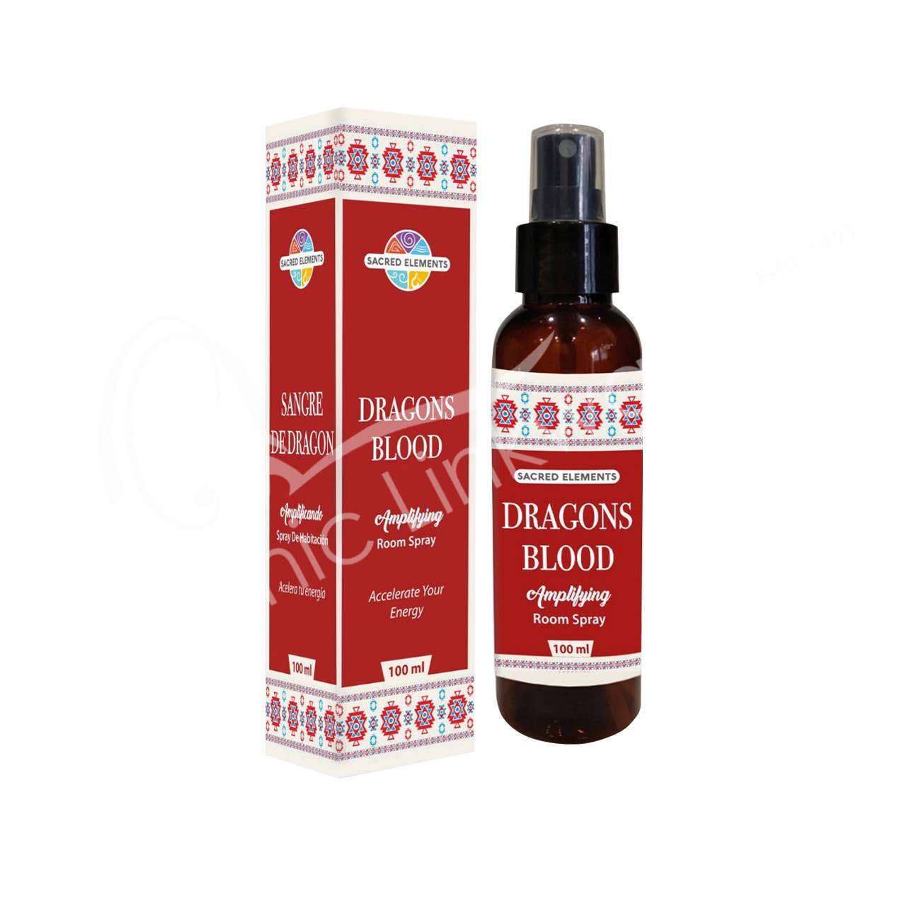 Oceanic Linkways Inc - Wholesale Spiritual Stone/Crystal - (PC)ROOM SPRAY - HEM DRAGONS BLOOD/AMPLIFYING 100 ML 6.25"H