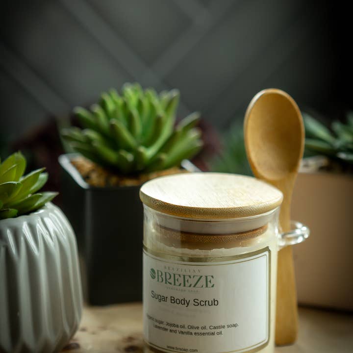 Sugar body scrub for wholesale by Brazilian Breeze Soap