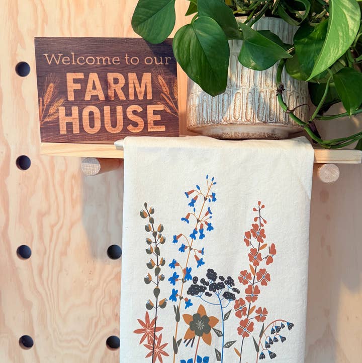 Quirks of Art co. - Wholesale Tea Towel - Flour Sack Tea Towel | Wildflowers | Seed Packet4