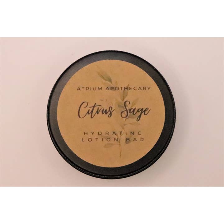 Citrus Sage Lotion Bar | Hydrating | 2oz Tin for wholesale by Atrium Apothecary Inc