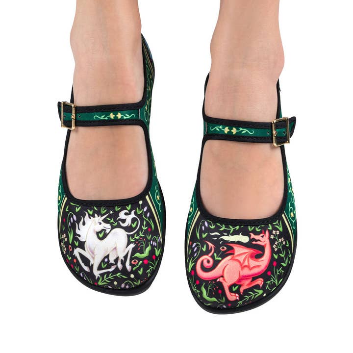 Hot Chocolate Design - Wholesale Flats - Women's - Chocolaticas® Medieval Bestiary Women's Mary Jane Flat