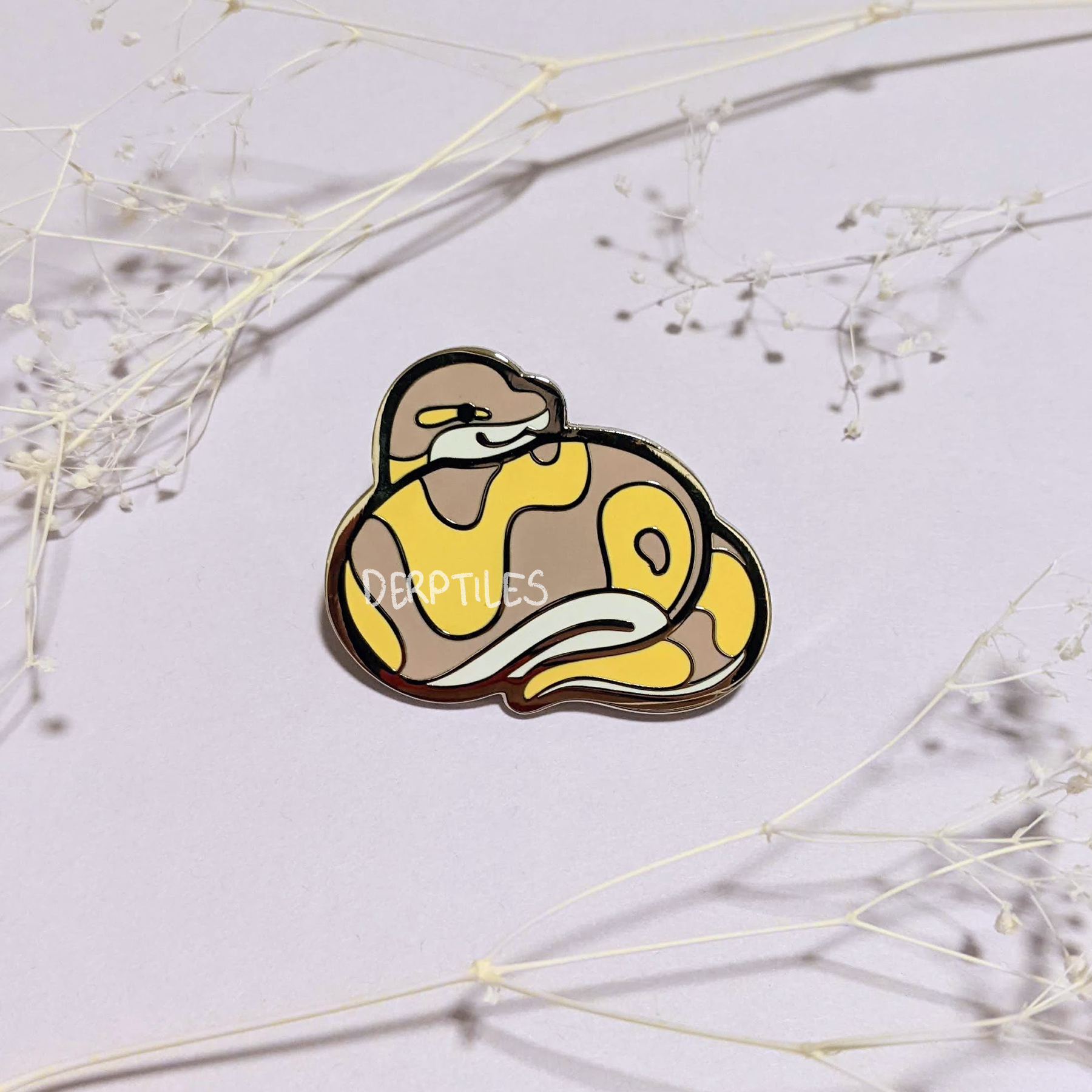 Derptiles - Wholesale Lapel Pin/Button - Ball Python Enamel Pin1