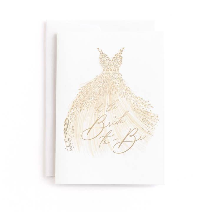 Here Comes The Bride, Bride-To-Be Greeting Card, Foil-Pressed for wholesale by Minted