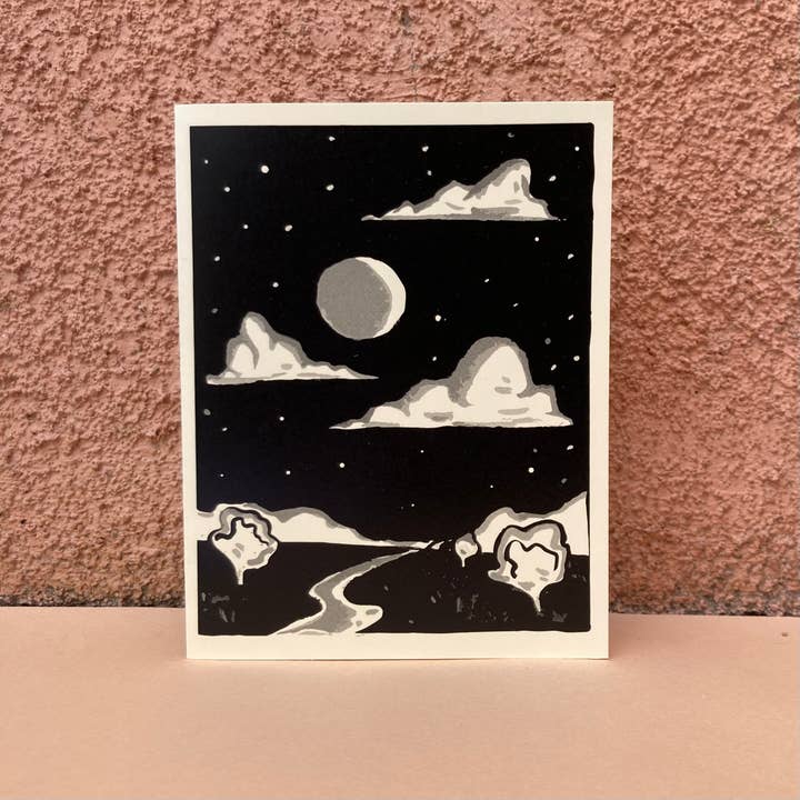 Notecard- Moonlit Road for wholesale by Jenna Tomasello