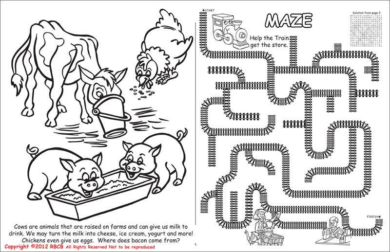 Really Big Coloring Books | ColoringBook.com - Wholesale Coloring & Activity Book - Kids & Baby - 12-Pack All About Agriculture Laptop Coloring Book 17"x11"2