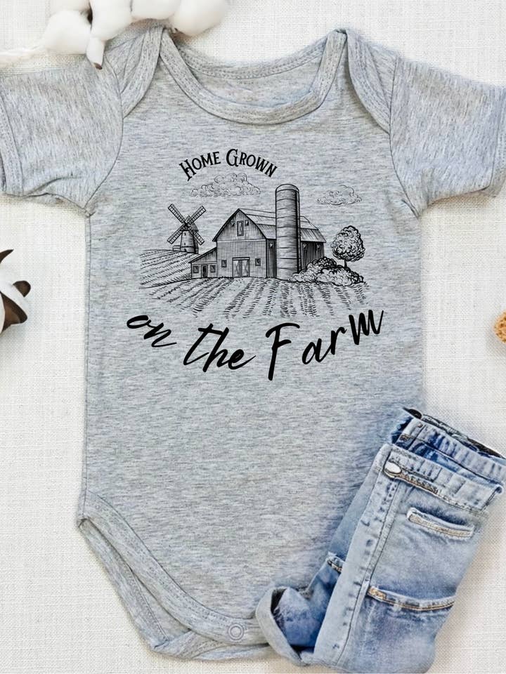 On the Farm Infant Graphic Tshirt/One Piece for wholesale by Rock n' Rodeo