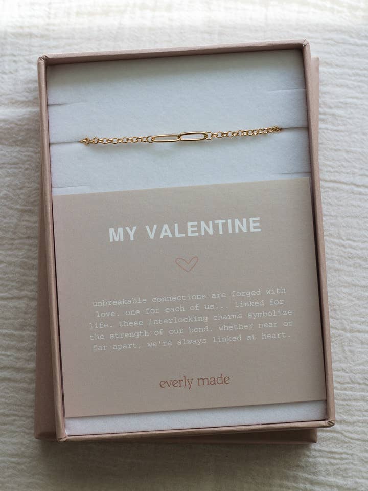 Pulsera de eslabones • My Valentine para venta al por mayor de Everly Made