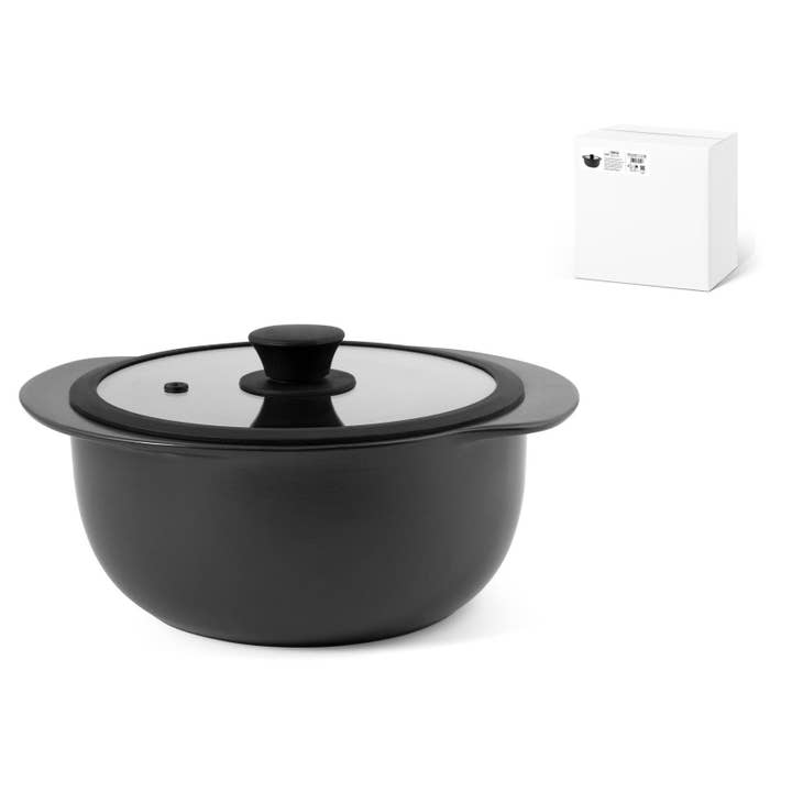 Caçarola Omega de cerâmica refratária com tampa de vidro Ø 28,5 cm por atacado de H&H