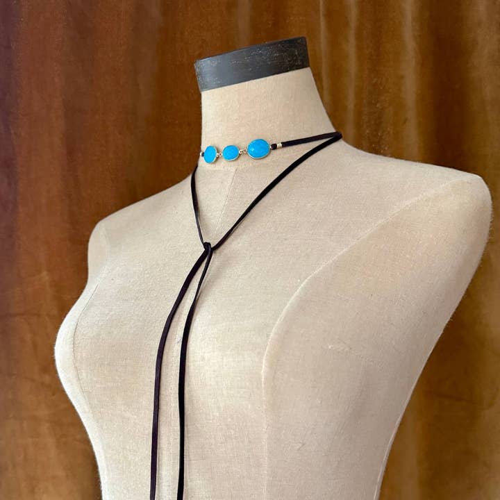 Lani Turquoise and Gold Wrap for wholesale by Presh