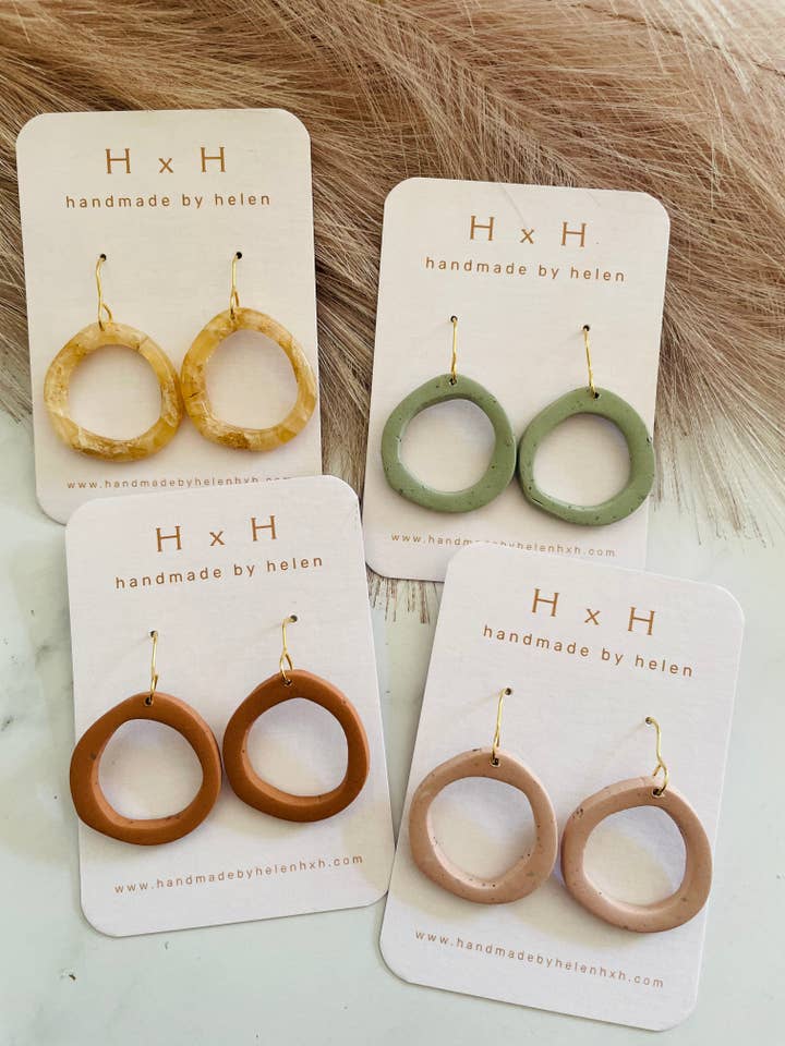 organic hoops for wholesale by handmade by helen