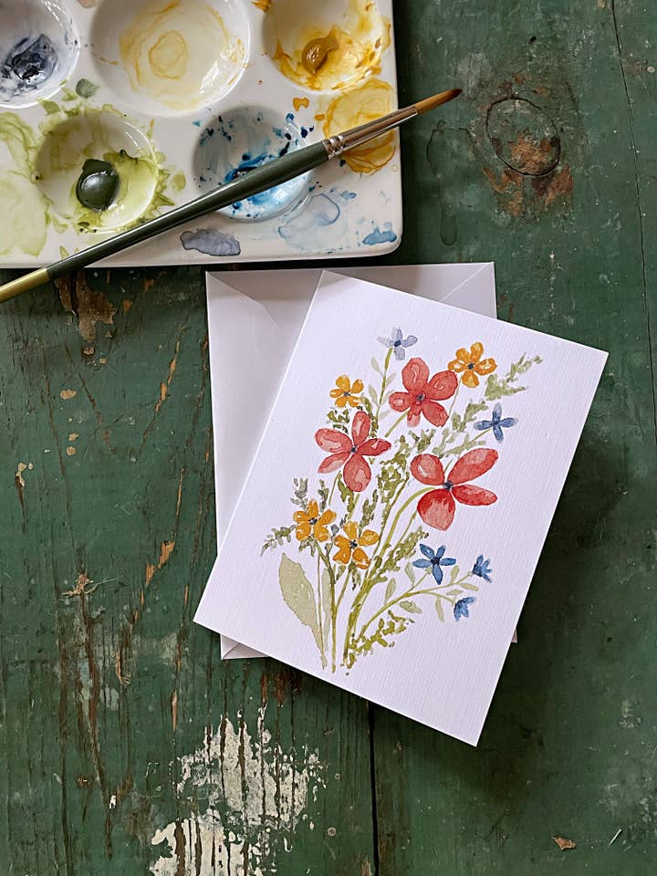 Wildflower Greeting Card for wholesale by Mini Messages Studio