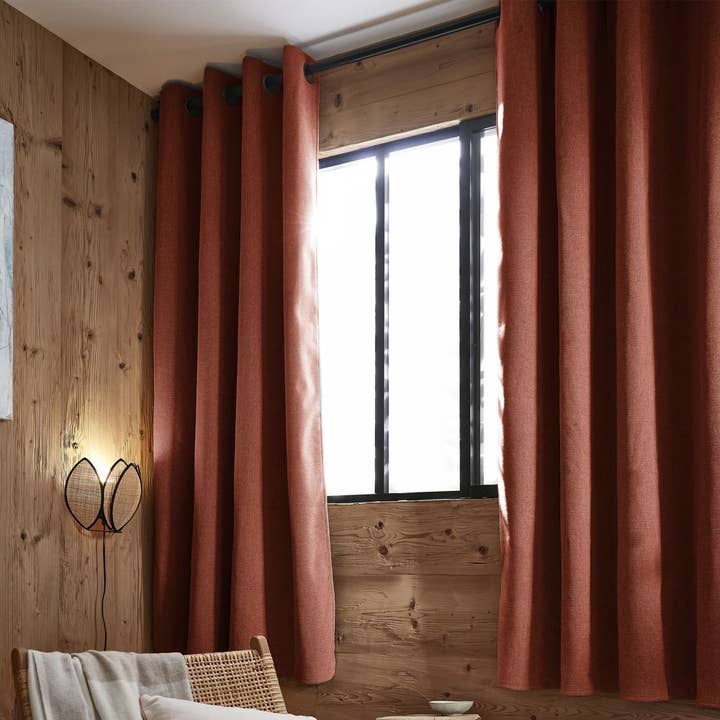 Cortina opaca polar 140x180 cm Poliéster Terracota para venta al por mayor de Housse De Rêve