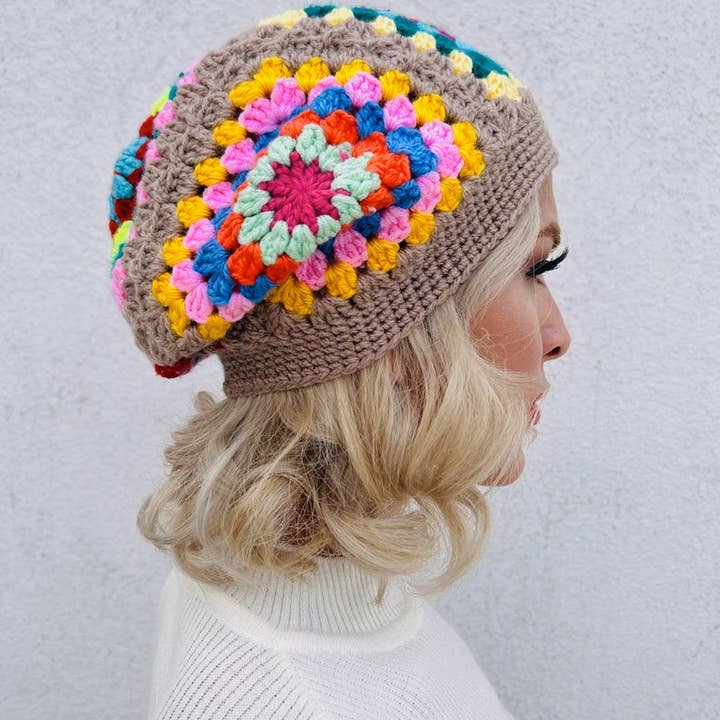 chandakashop - Wholesale Beanie - Women's - Beige Hand-Knit Beanie & Scarf5