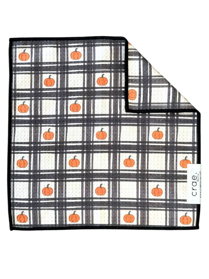 Grid of Gourds: Double-Sided Washcloth for wholesale by Crae.Home