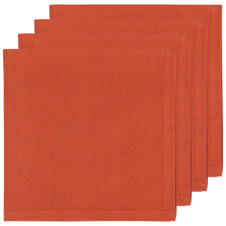 Now Designs by Danica - Wholesale Dinner & Cloth Napkin - Spectrum Cotton Napkins Rust Set of 4