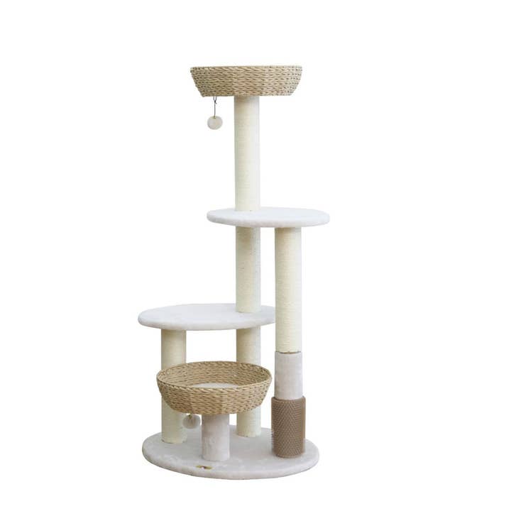 PetPals Group - Wholesale Pet Scratcher - Cat - PetPals Boho Chic Style Handwoven Cat Tree, Eco-Friendly