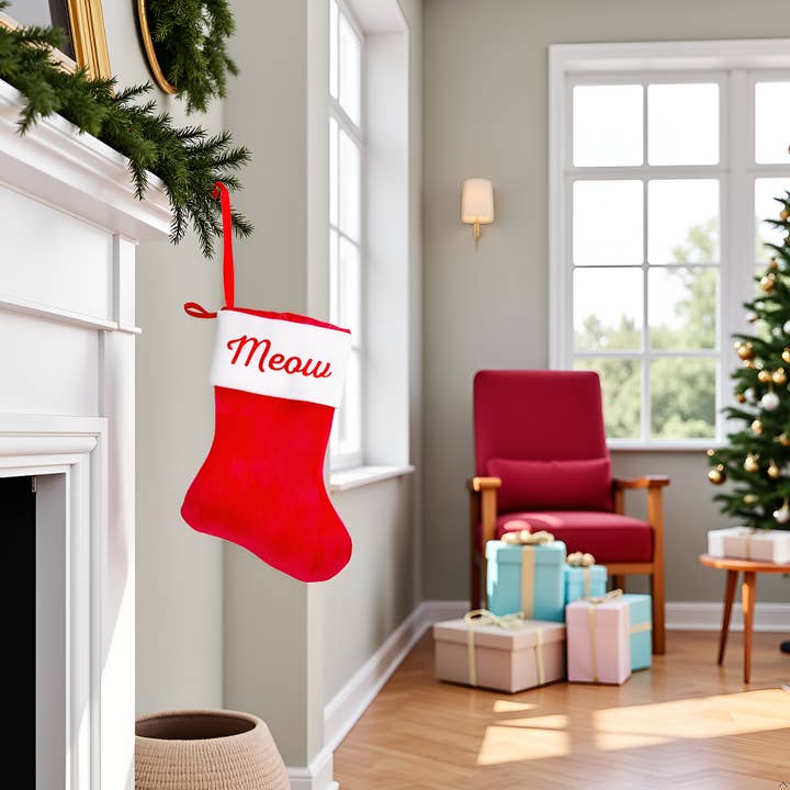Pearhead - Wholesale Holiday Stocking - Meow Cat Christmas Stocking, Holiday Pet Owner Gift5