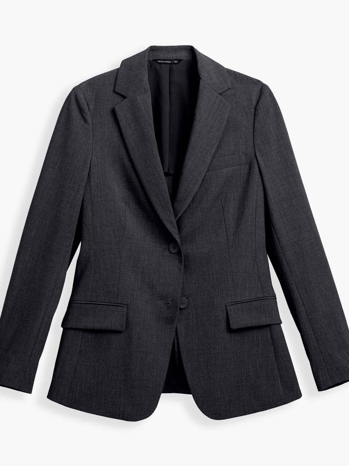 Blazer ajusté pour femmes Velocity - Charbon foncé chiné (MPS) pour la vente par Ministry Of Supply