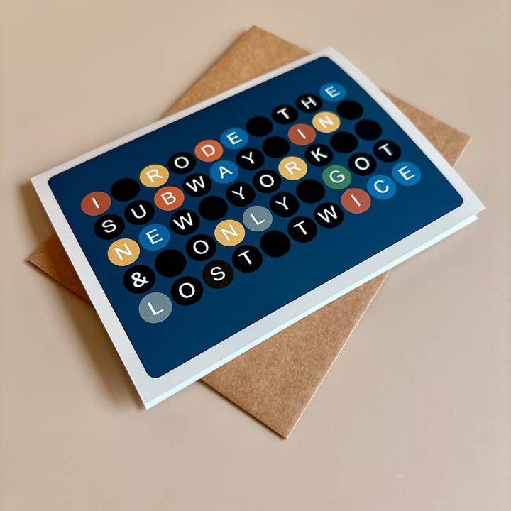 NYC Greeting Card - Funny - Subway - New York City - MTA for wholesale by Katiebird Prints