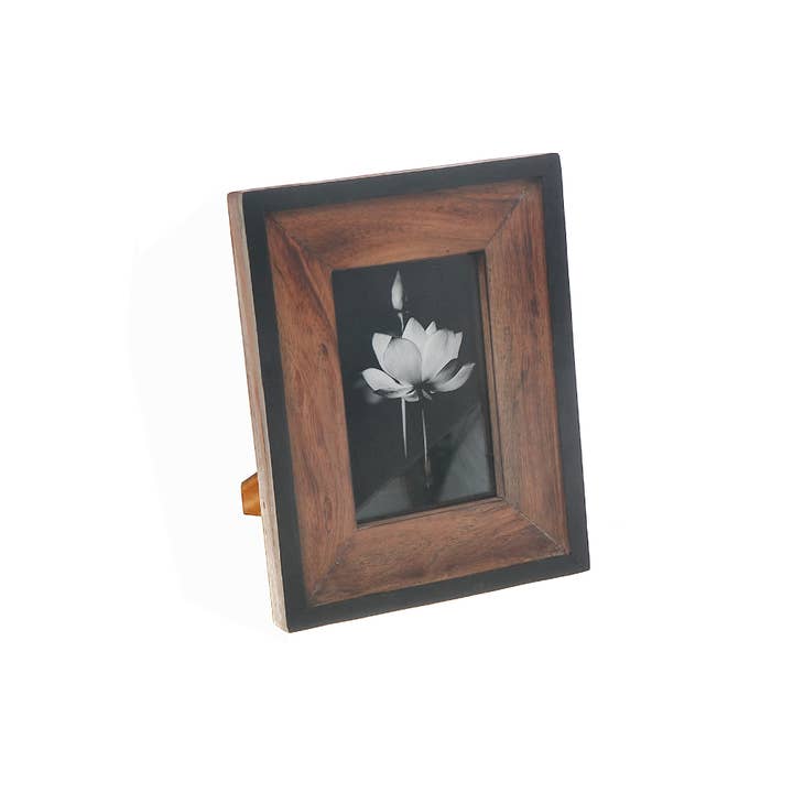 Multi 4X6"Black & Natural Finish Photo Frame for wholesale on Faire