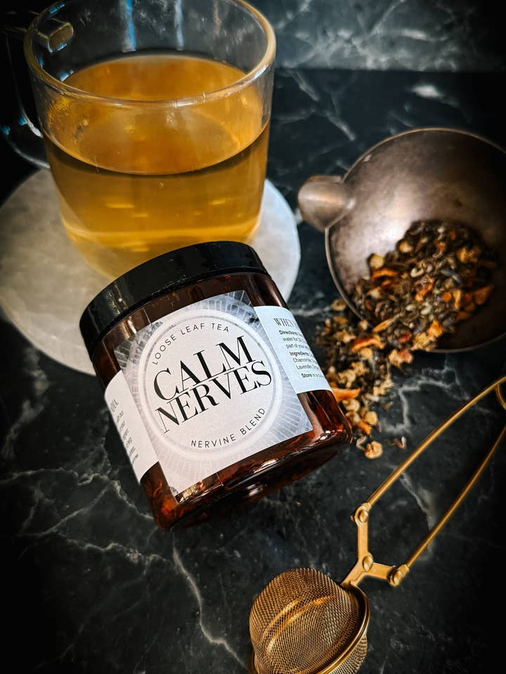Calm Nerves Loose Leaf Tea - Nervine Herbal Remedy for wholesale by Lunar Herbals