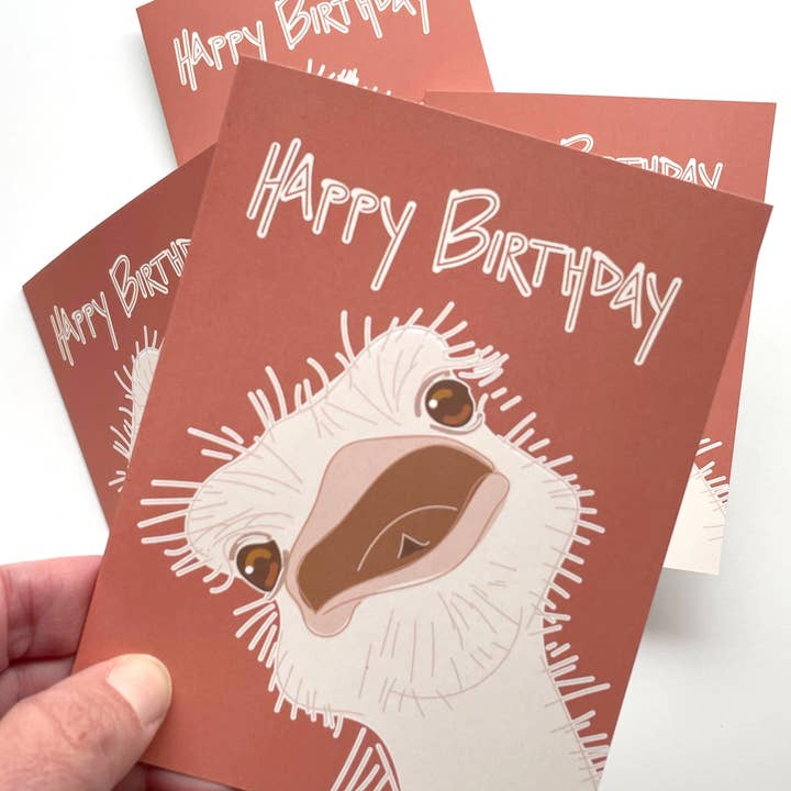 Tarjeta de cumpleaños de avestruz | Amistad | Divertido para venta al por mayor de Second Nature Studio