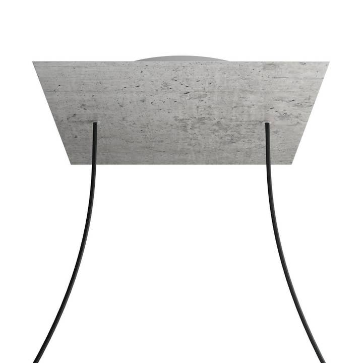 XXL roset Rose-One firkantet, 400 mm med 2 huller og 4 sidehuller for engroshandel hos LIGHTINUP S.R.L.