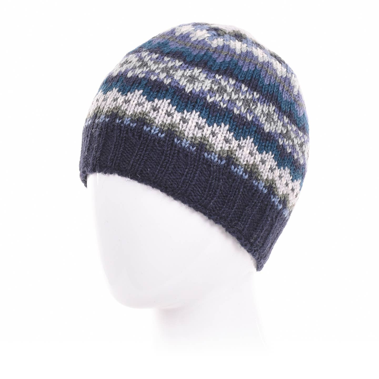 Lost Horizons Knitwear – Ships from USA - Wholesale Beanie - Men's - Lincoln Wool Beanie Hat with Nordic Pattern3