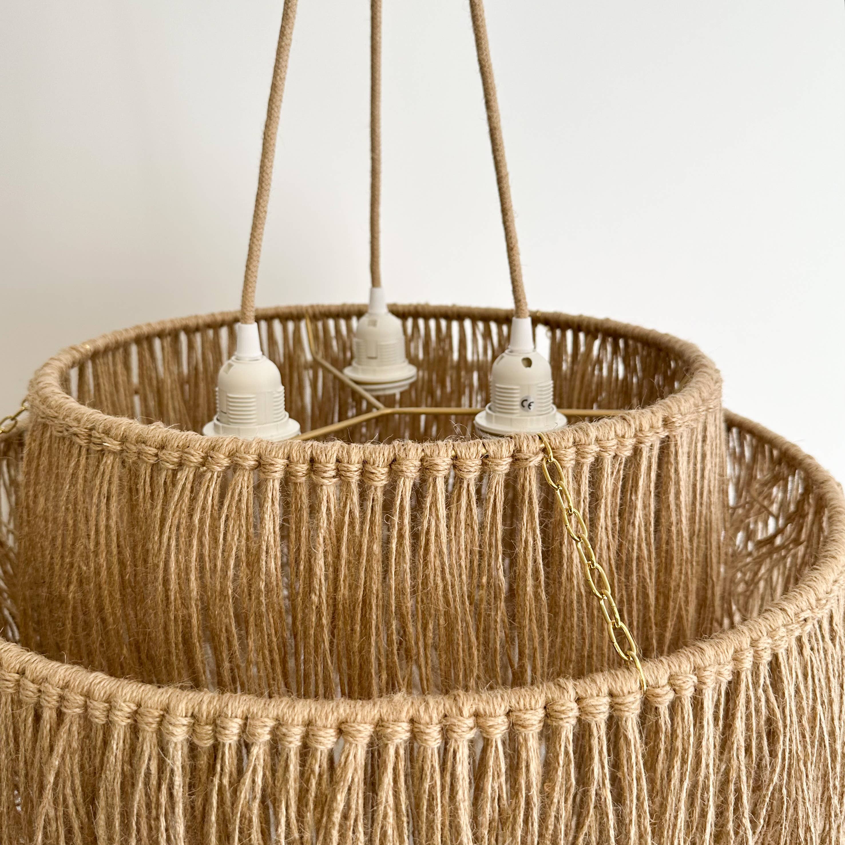 BOHO LIGHTS - Wholesale Chandelier/Hanging Light - Jute Fringe Chandelier2