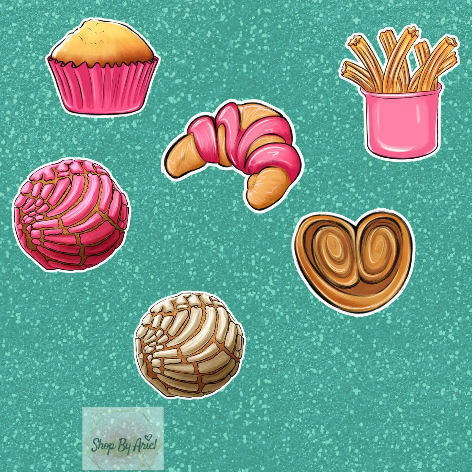 ShopByAriel - Wholesale Sticker - Cafecito Y Chisme Stickers| Conchas Stickers | Pan dulce|6