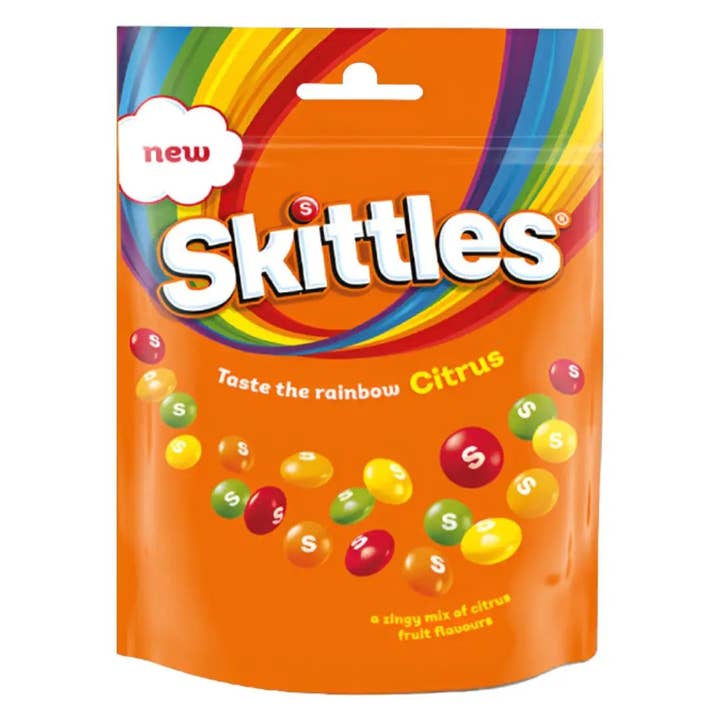 Skittles Citrus bag 135g- Case 15 count for wholesale by Echo Sales Canada