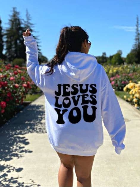 Jesus Loves You Hoodie for wholesale by ASH Originals Co