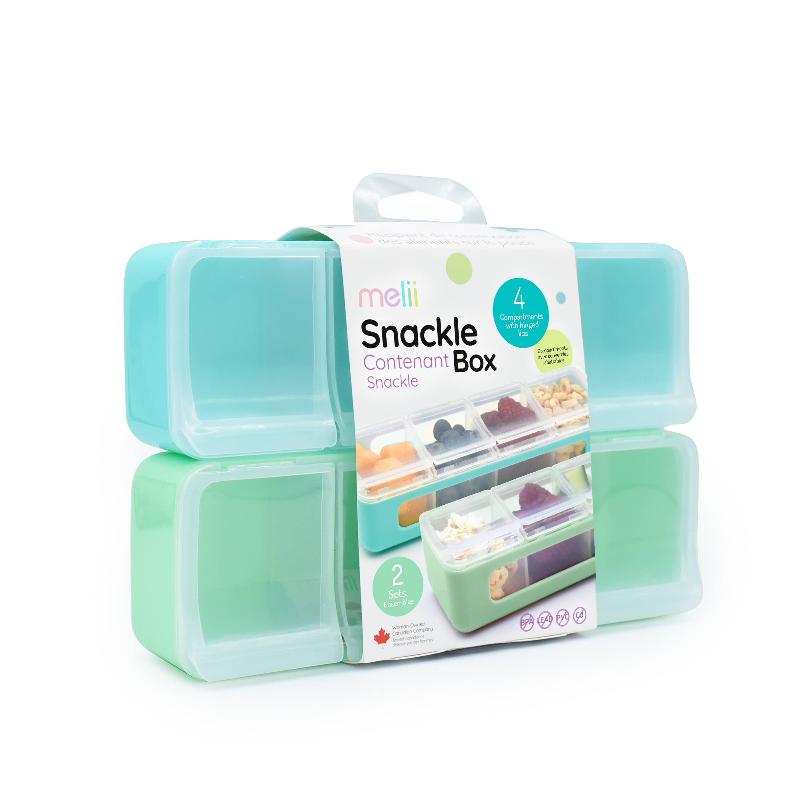 melii - Wholesale Snack Box - Kids & Baby - 4 Compartment Snackle4
