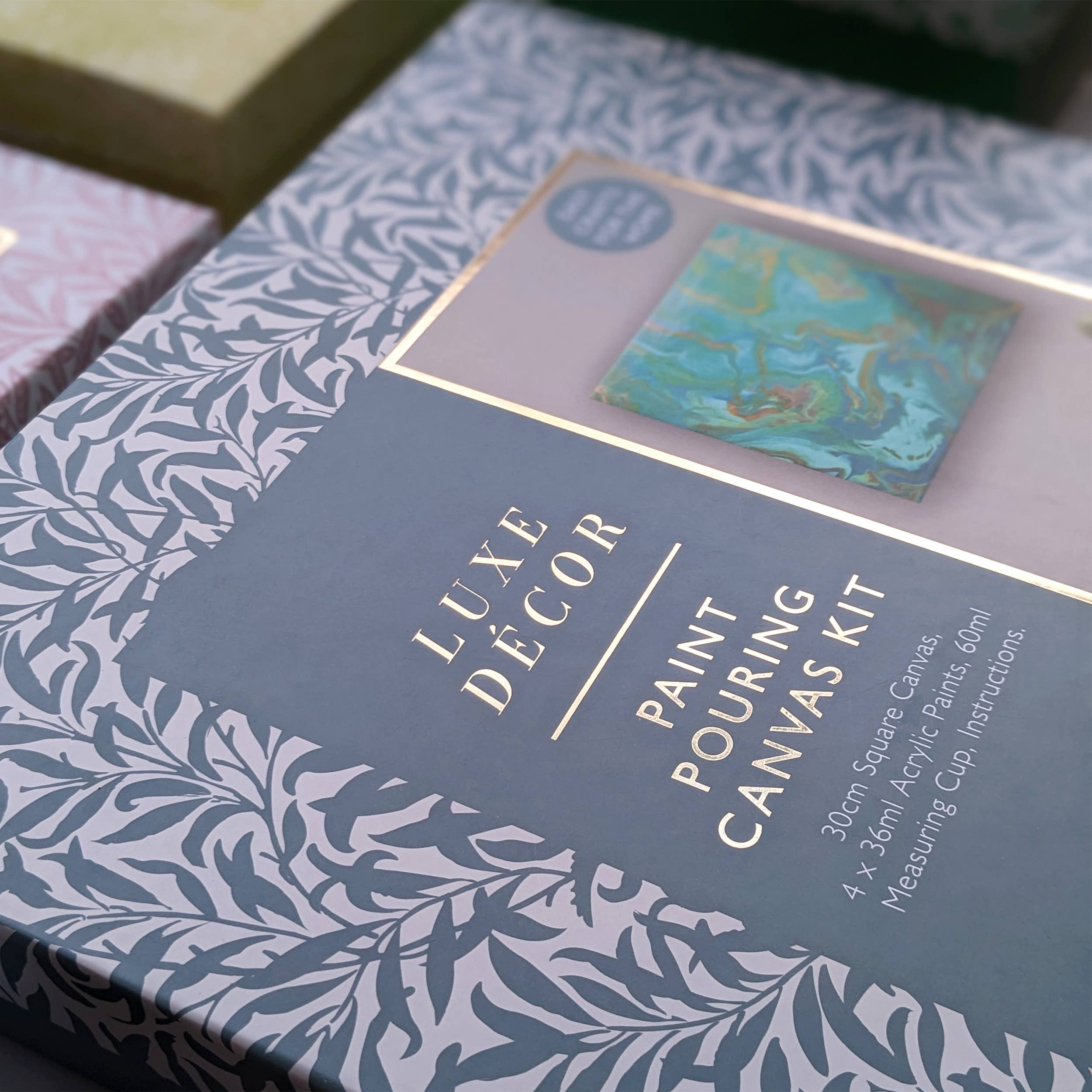 Robert Frederick Ltd - Wholesale DIY Craft Kit - Luxe Decor Craft Kit - Paint Pouring Square Canvas1