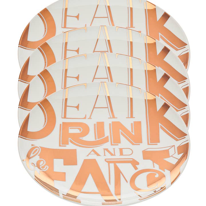 Eat, Drink, and Be Fancy Plate Set for wholesale by Godinger