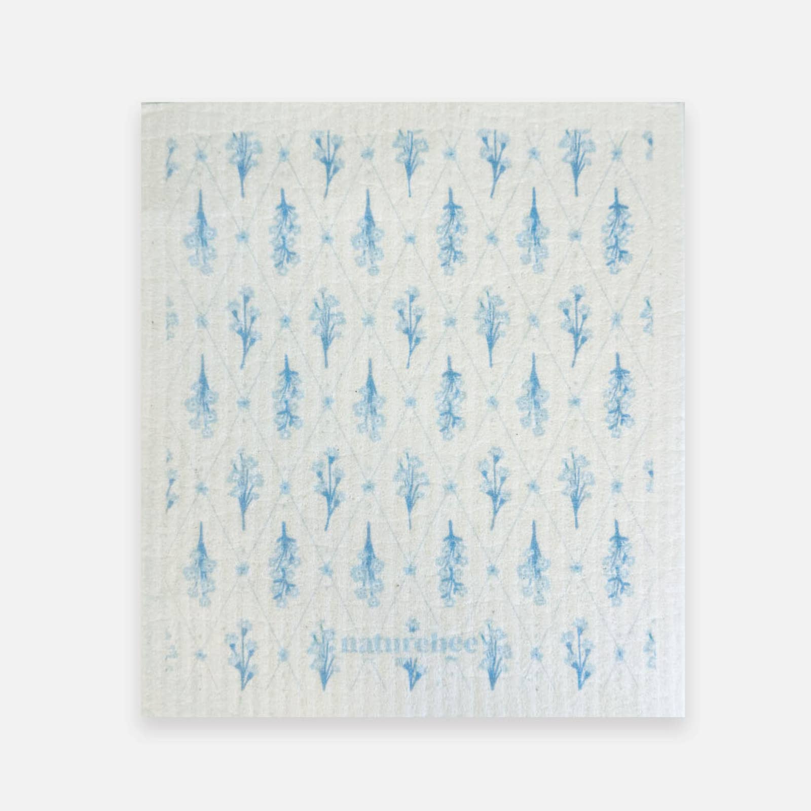 NATURE BEE - Wholesale Dishcloth - Swedish Sponge Dishcloth mini floral Blue