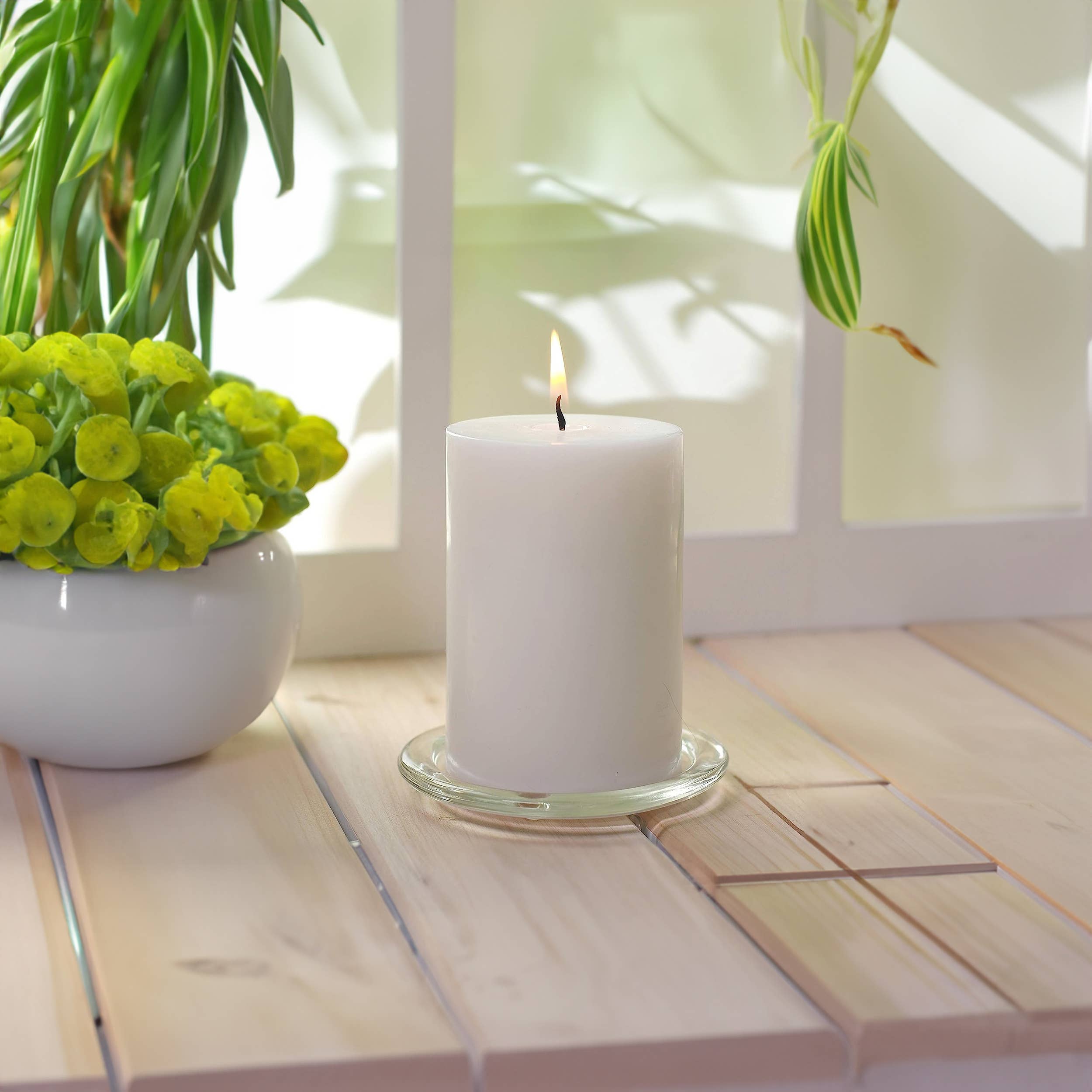 WGV International - Wholesale Candle Holder - WGV  Glass Pillar Candle Plate - 0.5"H8