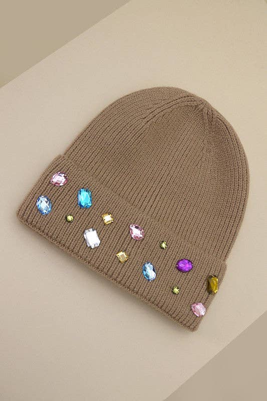JOSSLYN by wall to wall - Venta al por mayor Gorro de lana - Mujer - GORRO ADORNADO CON PIEDRAS DE COLORES CON JOYAS | 40BN9064