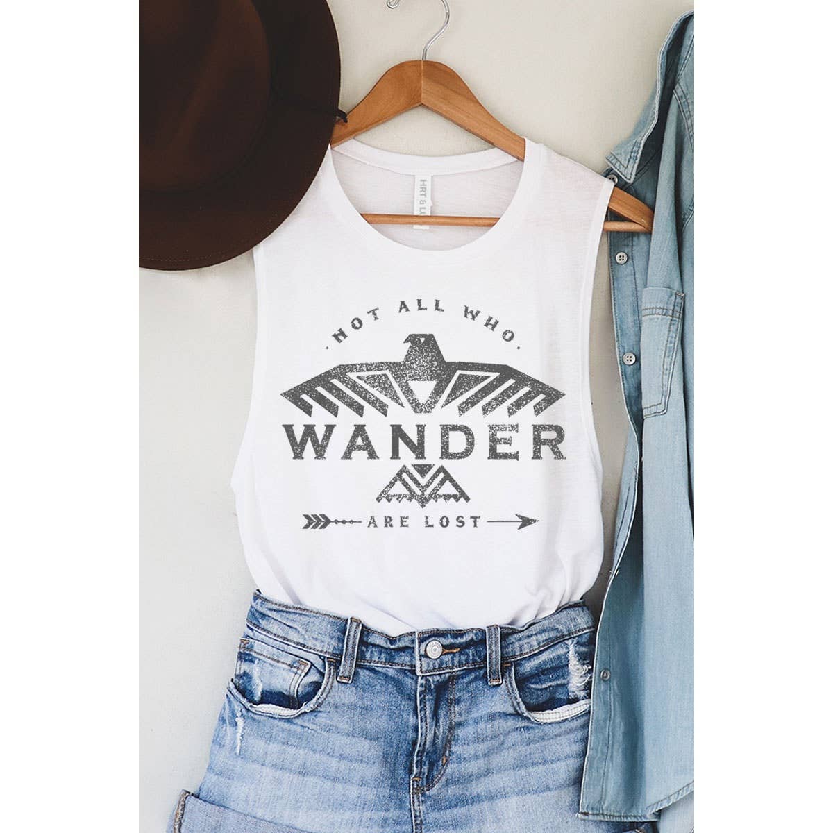 HRTandLUV - Wholesale Tanktop - Dames - WANDER ARE ROST MINERALE GRAFISCHE TANKTOP6