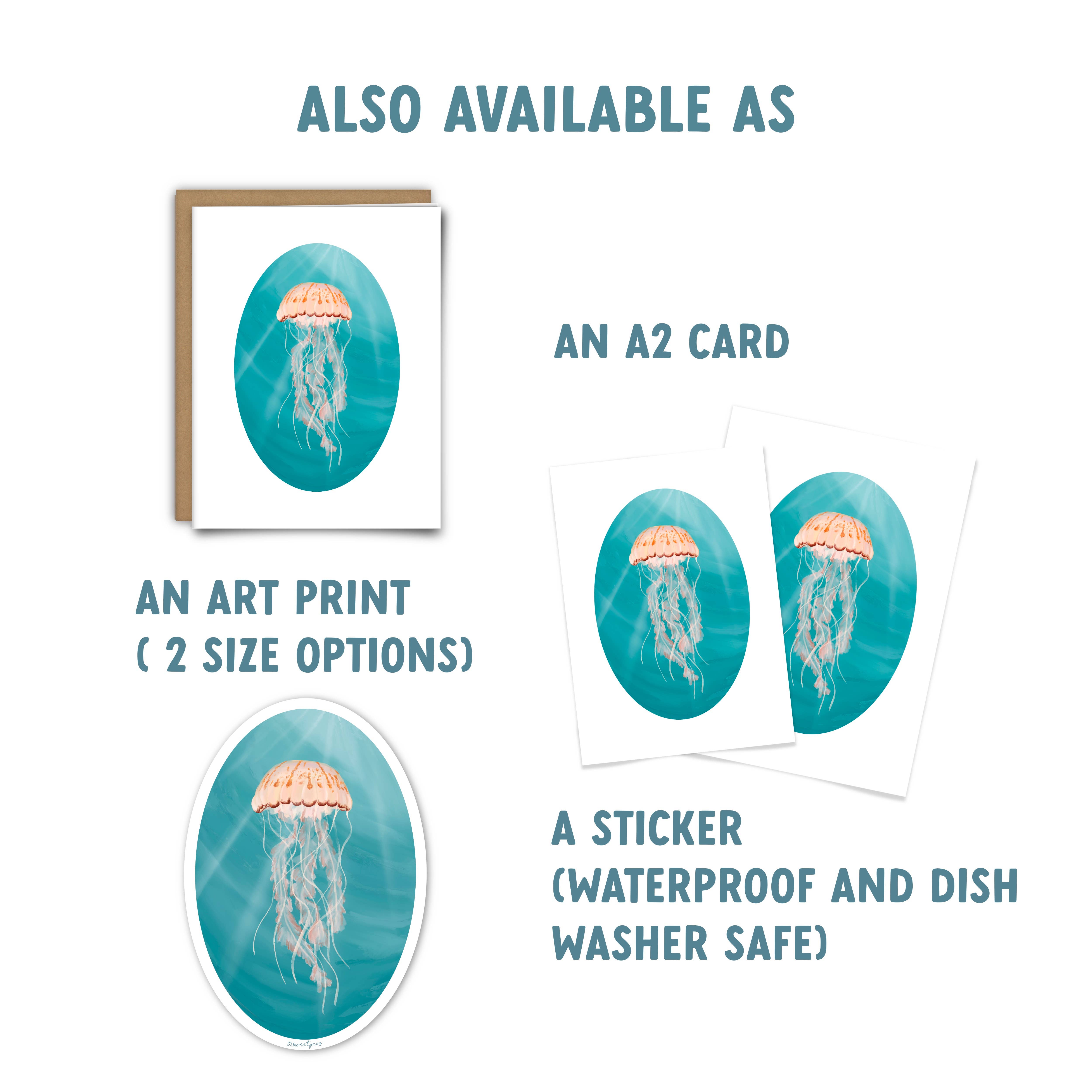 25 Sweetpeas - Wholesale Bookmark - Jellyfish Bookmark, Ocean Bookmark, Sea Nettle Bookmark2