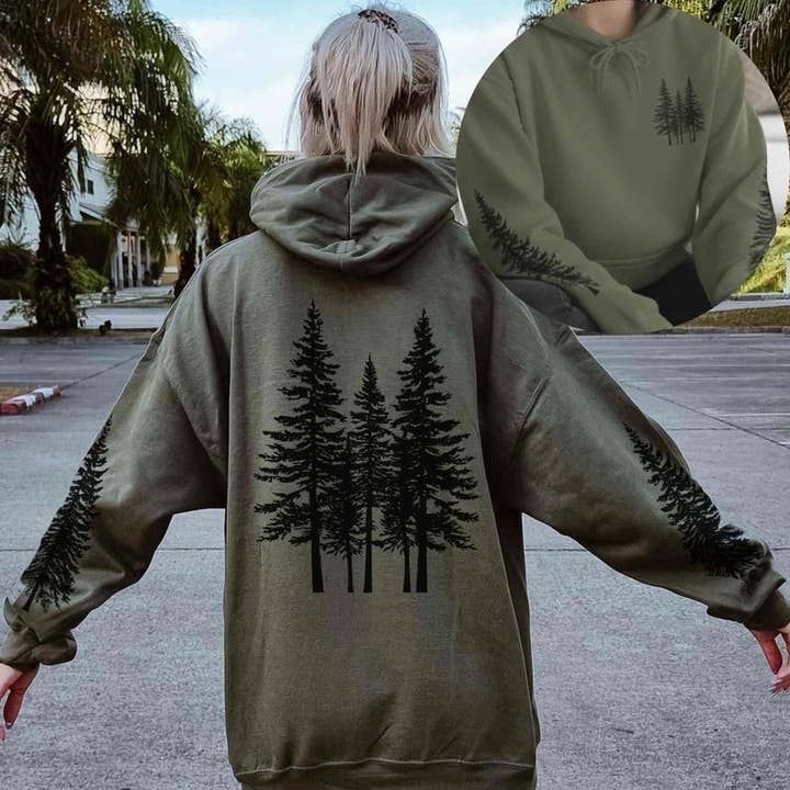 Pine Trees Hoodie | Graphic Nature Hoodie for wholesale by Sisterly Gifts Shop