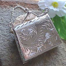 Sterling Silver Coin Purse Bag Handbag Locket Pendant for wholesale by Silver Insanity