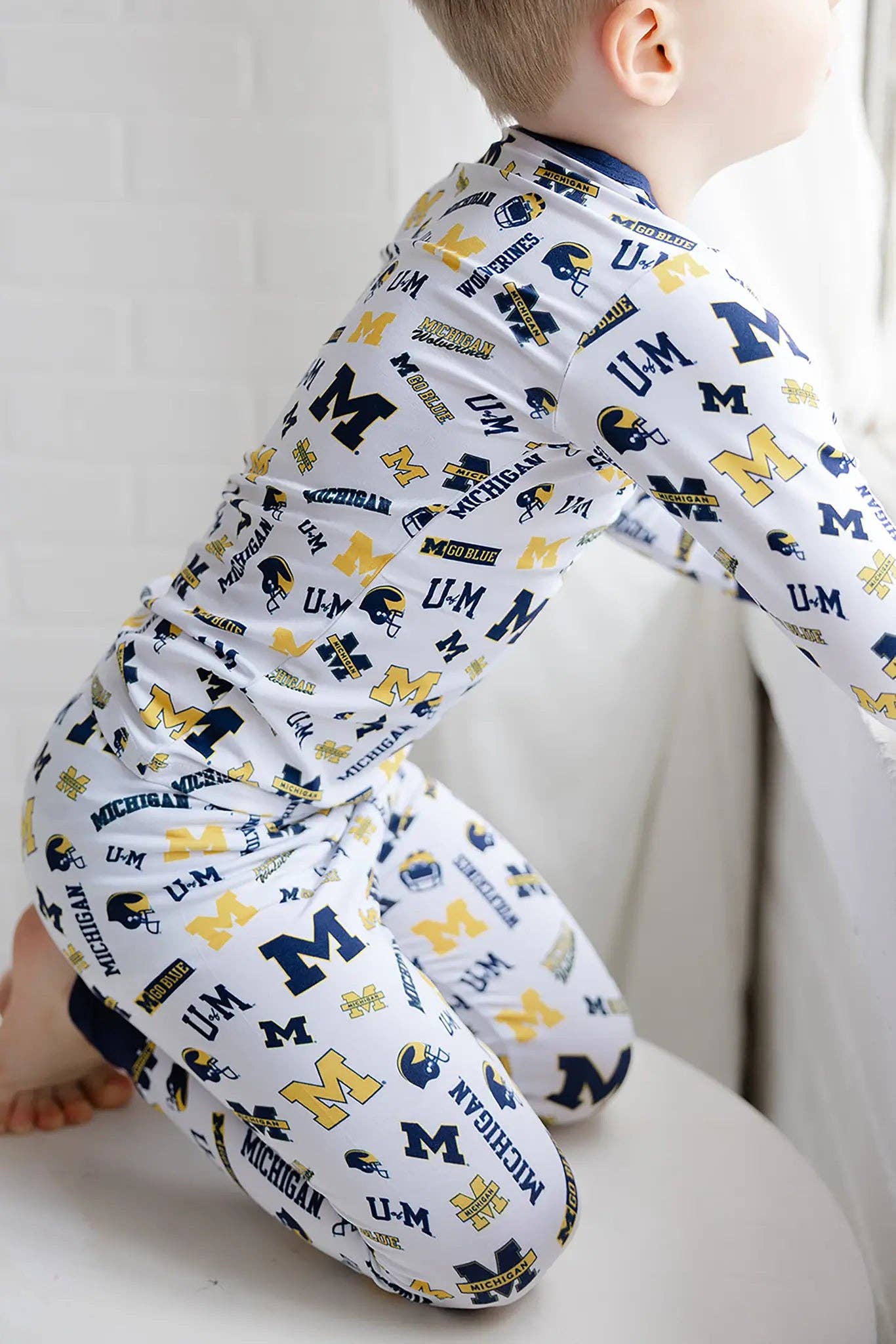 Tailgate Tikes - Wholesale Sleepwear Set - Kids - Michigan Wolverines Two-Piece Pajama Set9